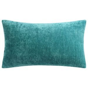 Chenille Throw Pillow Covers Cushion Water Repellent 12"x20" Peacock Blue